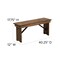 Flash Furniture Rectangle Antique Farm Table , 40"; 96", 40-1/4" W 30"; 17-3/4" H,  XA-FARM-5-GG - alternate 8